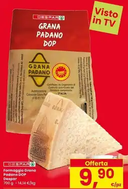 Eurospar Formaggio Grana Padano DOP Despar offerta