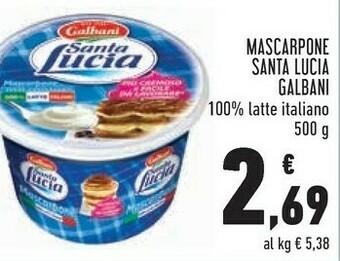 Conad Margherita Mascarpone santa lucia 500 g(ml) offerta