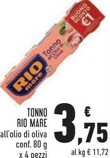 Conad Margherita Tonno all'olio di oliva 80 g(ml) offerta
