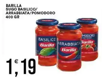 Vantaggio Cash&Carry Barilla sugo basilico/ arrabbiata/pomodoro offerta