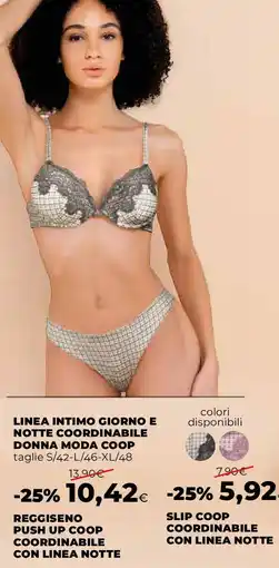 Extracoop Linea intimo giorno e notte coordinabile donna moda COOP offerta