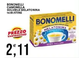 Vantaggio Cash&Carry Bonomelli camomilla solubile con melatonina 16 BUSTINE offerta