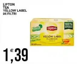Vantaggio Cash&Carry Lipton tea yellow label 25 filtri offerta