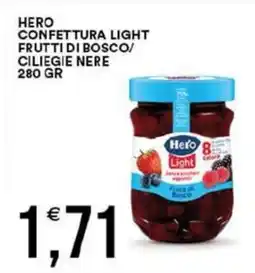 Vantaggio Cash&Carry Hero confettura light frutti di bosco/ ciliegie nere offerta