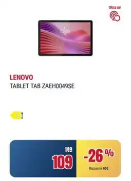 Trony LENOVO TABLET TAB ZAEH0049SE offerta