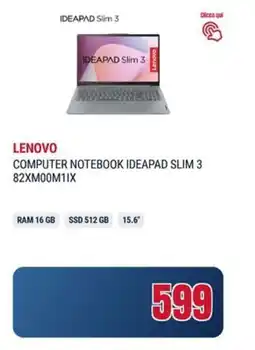 Trony LENOVO COMPUTER NOTEBOOK IDEAPAD SLIM 3 82XM00M1IX offerta