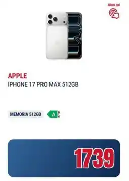 Trony APPLE IPHONE 17 PRO MAX 512GB offerta