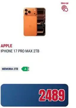 Trony APPLE IPHONE 17 PRO MAX 2TB offerta