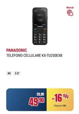 Trony PANASONIC TELEFONO CELLULARE KX-TU250EXB offerta