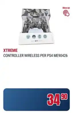 Trony XTREME CONTROLLER WIRELESS PER PS4 ME90426 offerta