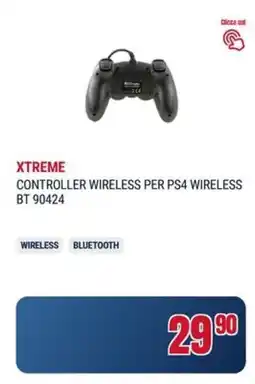 Trony XTREME CONTROLLER WIRELESS PER PS4 WIRELESS BT 90424 offerta