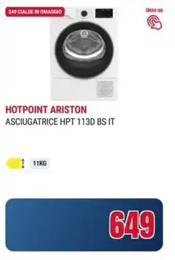 Trony HOTPOINT ARISTON ASCIUGATRICE HPT 113D BS IT offerta