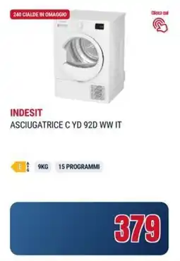 Trony INDESIT ASCIUGATRICE C YD 92D WW IT offerta
