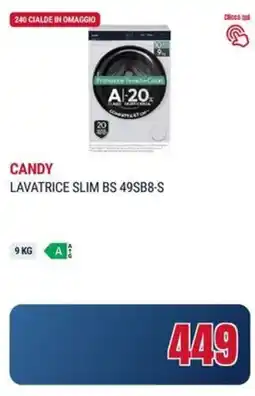 Trony CANDY LAVATRICE SLIM BS 49SB8-S offerta