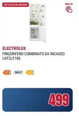 Trony ELECTROLUX FRIGORIFERO COMBINATO DA INCASSO LNT2LF18S offerta