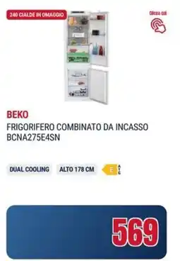 Trony BEKO FRIGORIFERO COMBINATO DA INCASSO BCNA275E4SN offerta