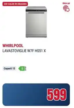 Trony WHIRLPOOL LAVASTOVIGLIE W7F HS51 X offerta