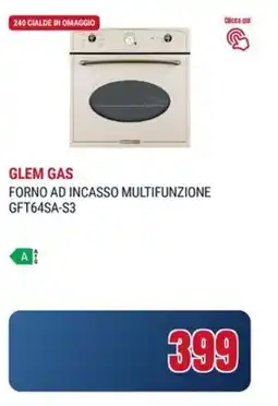 Trony GLEM GAS FORNO AD INCASSO MULTIFUNZIONE GFT64SA-S3 offerta