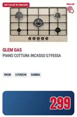 Trony GLEM GAS PIANO COTTURA INCASSO GT955SA offerta