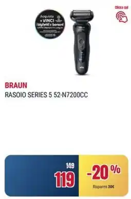 Trony BRAUN RASOIO SERIES 5 52-N7200CC offerta