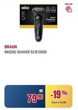 Trony BRAUN RASOIO SHAVER 52-B1000S offerta