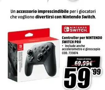 MediaWorld Switch pro controller offerta