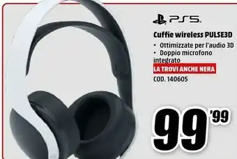 MediaWorld Sony cuffie wireless pulse 3d offerta