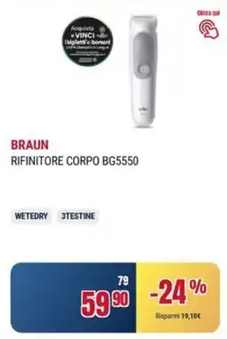 Trony BRAUN RIFINITORE CORPO BG5550 offerta