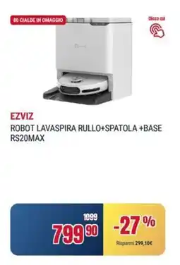 Trony EZVIZ ROBOT LAVASPIRA RULLO+SPATOLA +BASE RS20MAX offerta