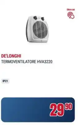 Trony DE'LONGHI TERMOVENTILATORE HVA3220 offerta