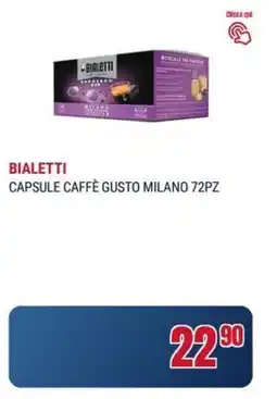 Trony Bialetti capsule caffè gusto milano 72pz offerta