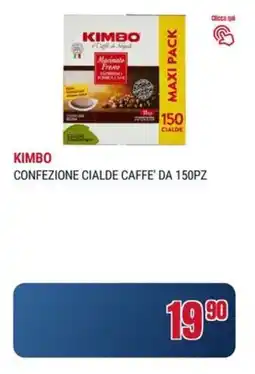 Trony Kimbo confezione cialde caffe' da 150pz offerta