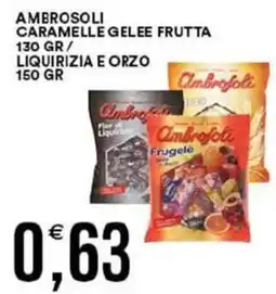 Vantaggio Cash&Carry Ambrosoli caramelle gelee frutta / liquirizia e orzo offerta