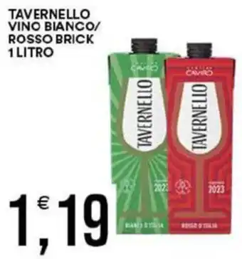 Vantaggio Cash&Carry Tavernello vino bianco/ rosso brick offerta