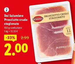 Lidl Dal Salumiere Prosciutto crudo stagionato offerta