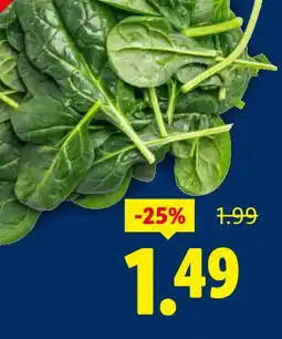 Lidl Spinaci offerta