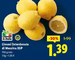 Lidl Limoni Interdonato di Messina IGP offerta
