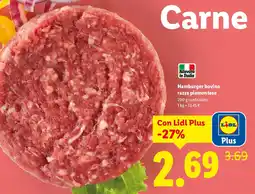 Lidl Hamburger bovino razza piemontese offerta