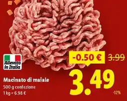 Lidl Macinato di maiale offerta