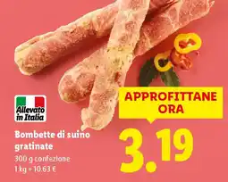 Lidl Bombette di suino gratinate offerta