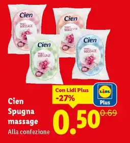 Lidl Cien Spugna massage offerta