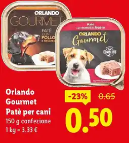 Lidl Orlando Gourmet Patè per cani offerta