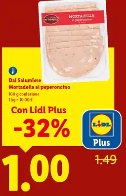 Lidl Dal Salumiere Mortadella al peperoncino offerta