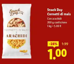 Lidl Snack Day Cornetti di mais offerta