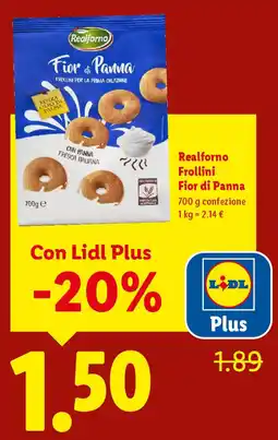 Lidl Realforno Frollini Fior di Panna offerta