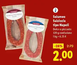 Lidl Salumeo Salsiccia tipo Napoli offerta