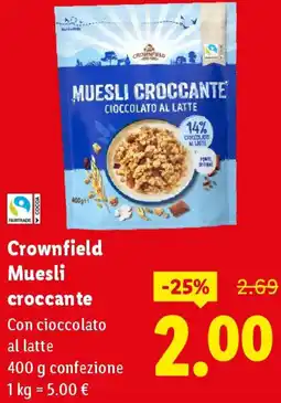 Lidl Crownfield Muesli croccante offerta