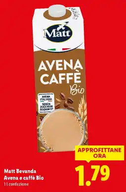 Lidl Matt Bevanda Avena e caffè Bio offerta