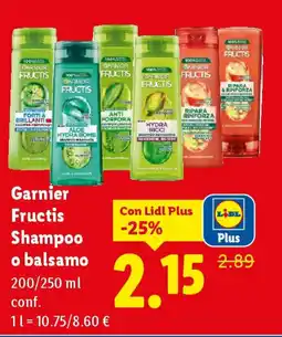Lidl Garnier Fructis Shampoo o balsamo offerta