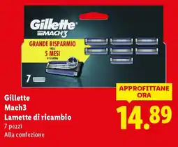 Lidl Gillette Mach3 Lamette di ricambio 7 pezzi offerta